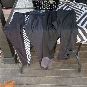 LOT of 4 Black and Gray Leggings